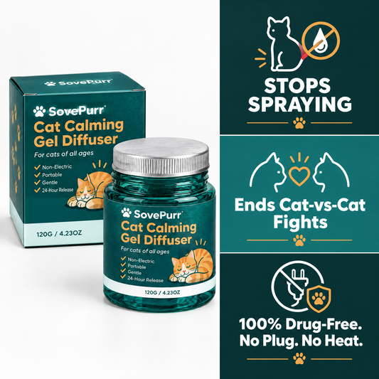 SovePurr cat calming gel – stops spraying, ends cat fights