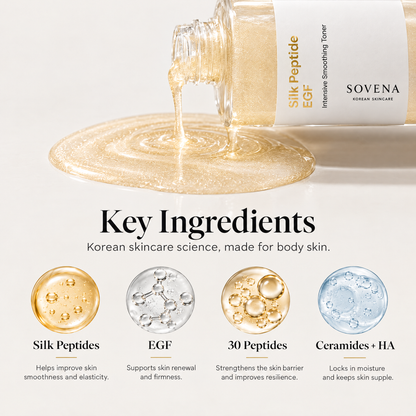 Key ingredients: silk peptides, EGF, 30 peptides, ceramides and HA