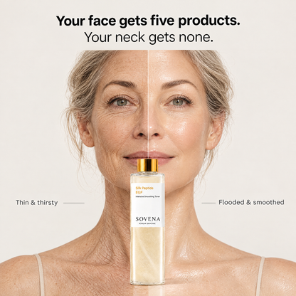 Your face gets five products. Your neck gets none.